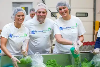Footwear brands volunteer 15,000 hours