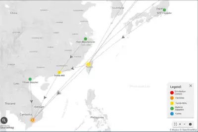 Interactive maps trace VF’s supply chain footprint