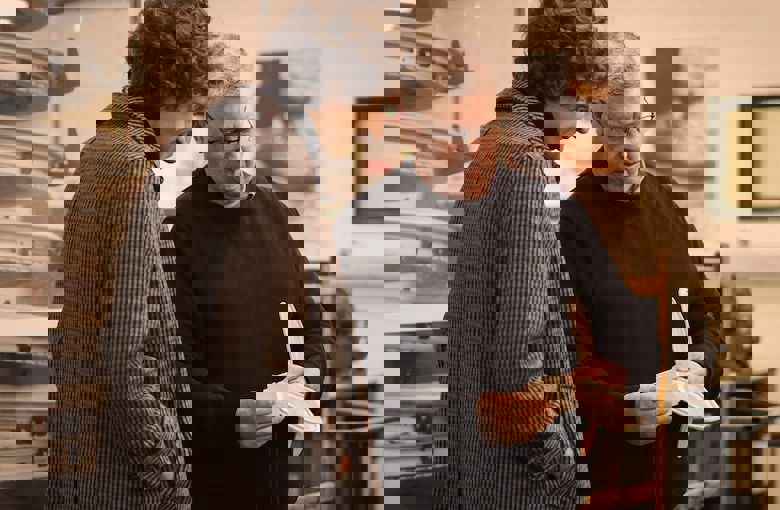 Rock musician finds footwear factory visit inspiring